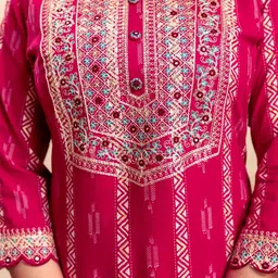 Araaha Women Ethnic Motifs Printed Regular Kurta with Pyjamas & With Dupatta image 2