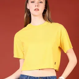 V-Mart Women Pockets Boxy T-shirt-image-48