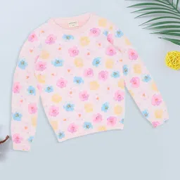 Pantaloons Junior Girls Floral Printed Pullover with Embellished Detail-picture-23