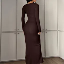 StyleCast x Revolte Women Self Design Bodycon Dress image 4