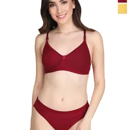 Liigne Women Pack Of 2 Everyday Non Padded Bra Pure Cotton Lingerie Set-picture-34