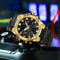 Otage Men Dial & Straps Analogue and Digital Chronograph Watch F18-Gold-image-25