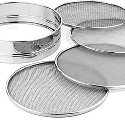 nestio 4 in 1 Stainless Steel Interchangeable Sieve Set of 5 Flour Strainer Sieve-picture-17