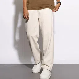 zaba denim Men Loose Fit Mid Rise Beige Jeans-picture-10