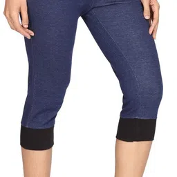 mazegirl Fashion Women Blue Capri image 3