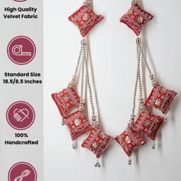 Ethnic at ease Women's Handmade Hanging Tassel for Bridal Lehenga Saree Blouse Kurti Latkan Brooch image 3