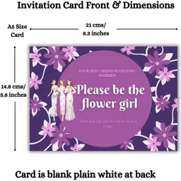 aanyacentric 5.8x8.3inch Will You be My Bridesmaid Invites with Envelopes Invitation Card image 3