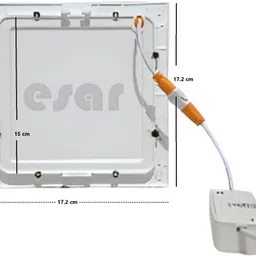 esar 15W LED Panel Light - Square - White - E105 W - Ceiling Light Ceiling Lamp image 5