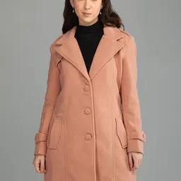 honnete 100 % Polyester Solid Coat For Women image 4