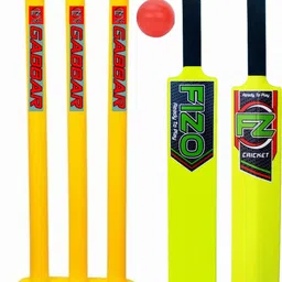 fizo PVC Cricket Kit Kids 5-7 year Plastic Bat Size 2, Wickets 24'', Bails, Ball_No.1 Cricket Kit-picture-19
