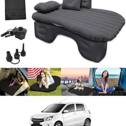 abjd Black Inflatable Car Bed Travel/Two Pillows/Pump For Celerio Suzuki 2014 Premium Finish & Waterproof Car Inflatable Bed-picture-10