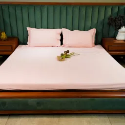 aetherea world Baby Pink 300TC 100% Cotton Solid Bed Sheet Collection by Aethrea World-picture-27