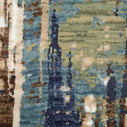 sapana carpet-mats Beige & Brown Abstract Polyester 3 x 5 Feet Machine Made Carpet image 4