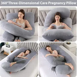 soo jaoo Maternity Pillow Microfibre Solid Pregnancy Pillow Pack of 1 image 3
