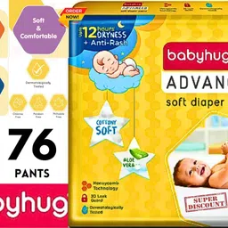 babyhug DIAPER MEDIUM 76 ADVANCE PANT STYLE - M-picture-31