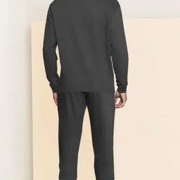 tripr Men Night Suit Set Grey Printed image 2