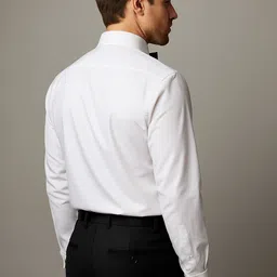 hype clothing Men Regular Fit Solid Tie up Collar Formal Shirt image 2