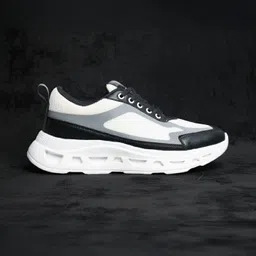 volton lifestyle Ashes Illusion Grey Sports Shoes | Lightweight Chunky Sole with Cushioned Insole Sneakers For Men image 4