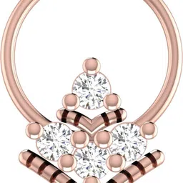 avsar Jiana 14kt Cubic Zirconia Rose Gold Nose Wire-picture-17