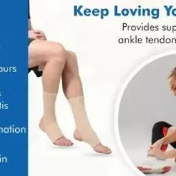 kreya enterprise 2LEG Elastic Breathable Wrap Ankle Support with Velcro Straps Ankle Support image 2