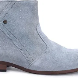 pillaa Men’s Suede Leather Ankle Length Boots with Side Zipper | Boots For Men image 4