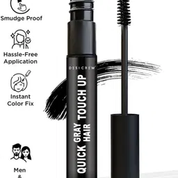 desi crew Quick Gray Hair Touch-Up Instant Root & Hairline ColorFix SmudgeProof, HassleFee , BLACK image 1