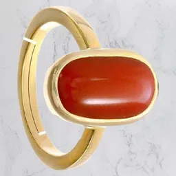 vishvma 6.25 Ratti Natural Coral Moonga Gemstone A1 Quality With Lab Certified Brass, Stone Opal Brass Plated Ring-picture-13
