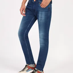 killer Men Skinny Mid Rise Dark Blue Jeans image 3