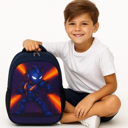 Angry Robot Navy Blue Color Backpack for Junior Kids School Use Waterproof School Bag-image-20
