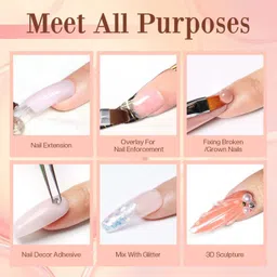 thr3e strokes Poly Gel | Acrylic Gel Poly Nail Gel | Nail Extension Polygel | Nail Art (11) image 4