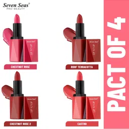 Seven Seas Pack of 4 Matte With You Lipstick, 3.8g each-picture-36