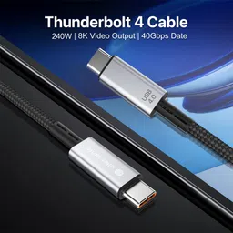 eller santé USB Type C Cable 1.5 m BLAZE 240W USB4 Type-C to Type-C Data Cable, Thunderbolt-4 40Gbps High-Speed Data Transfer image 2