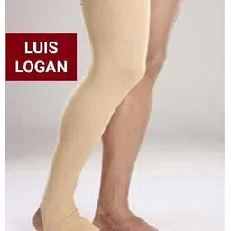 luis logan Ortho Varicose Vein Stocking Compression Thigh Length (Beige,S) Knee Support image 2
