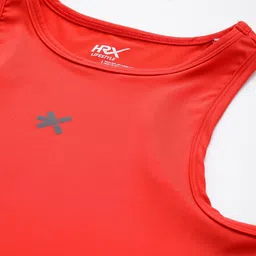 hrx by hrithik roshan Women Printed Round Neck Polyester Red T-Shirt image 2