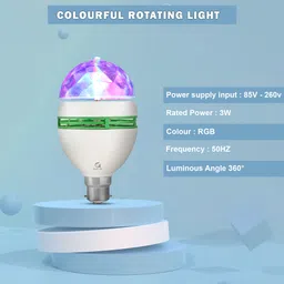 suninow Magic Ball for Home Decoration DJ Disco/Party Diwali Decoration Colorful Bulb Dual Disco Ball image 5