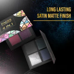 faces canada 4 IN 1 Eyeshadow Palette| Vitamin E| Shimmer| Satin Matte Finish| 4.8 g image 2