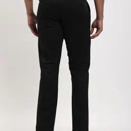 indian terrain Men Slim Fit Black Cotton Blend Trousers image 2