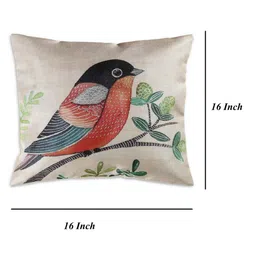 eric london Multicolor Jute Birds Printed 16x16 inches Cushion Covers (Pack of 5) image 3