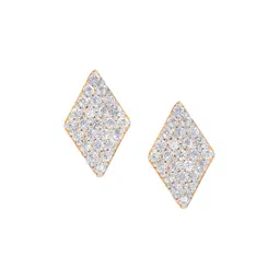 BHIMA 22K BIS Hallmark (916) Yellow Gold Shimmering Diamond Edge Stud Earrings-picture-27