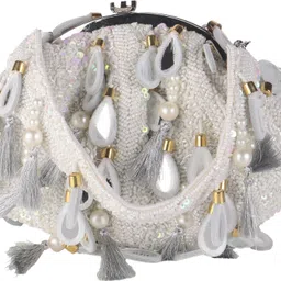 swisni Casual White Clutch image 3