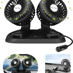 taveesa 360° Adjustable Dual Head Cooling Air Car Fan Dashboard Cooler Fan Portable_02 Car Interior Fan-picture-12