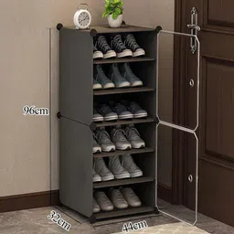 sampri 6 Layer Simple Bookshelf/Multipurpose Rack/Children Bookcases/File Rack Office Metal Open Book Shelf image 2