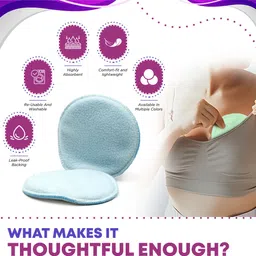 ecommercehub Nursing Breastfeeding Reusable Washable Pads Nursing Breast Pad image 3