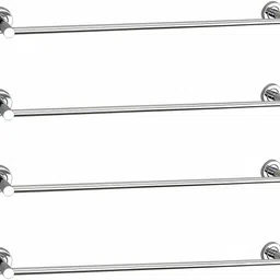 plantex Stainless Steel Heavy Towel Rod/Hanger/Bathroom Accessories (24 Inch-Pack of 4) Chrome Towel Holder-picture-22