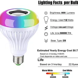 sidhguru music bulb white remote Smart Bulb image 3