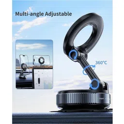 Waunset Hold X Magnetic Vacuum Suction Mobile Holder,For Car,Desk,Mirror,Glass,Dashboard Mobile Holder image 2