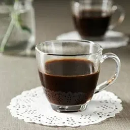 srutva fashion Pack of 6 Glass Crystal Clear Square 205ML Tea & Coffee Glass Cup Set of (6) (Clear) image 4