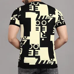 sti Men Printed Round Neck Polyester Multicolor T-Shirt image 2