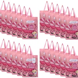 heart home Reusable Girl-Print Shopping Bag With Handle|Pack of 24|Peach Pack of 24 Grocery Bags-picture-40