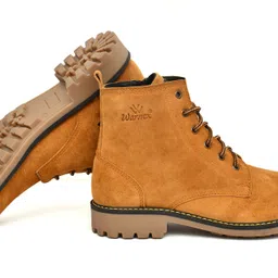 warnex Zelt High Quality Italian Suede Leather Side Zip Casual Shoes Boots For Men image 5